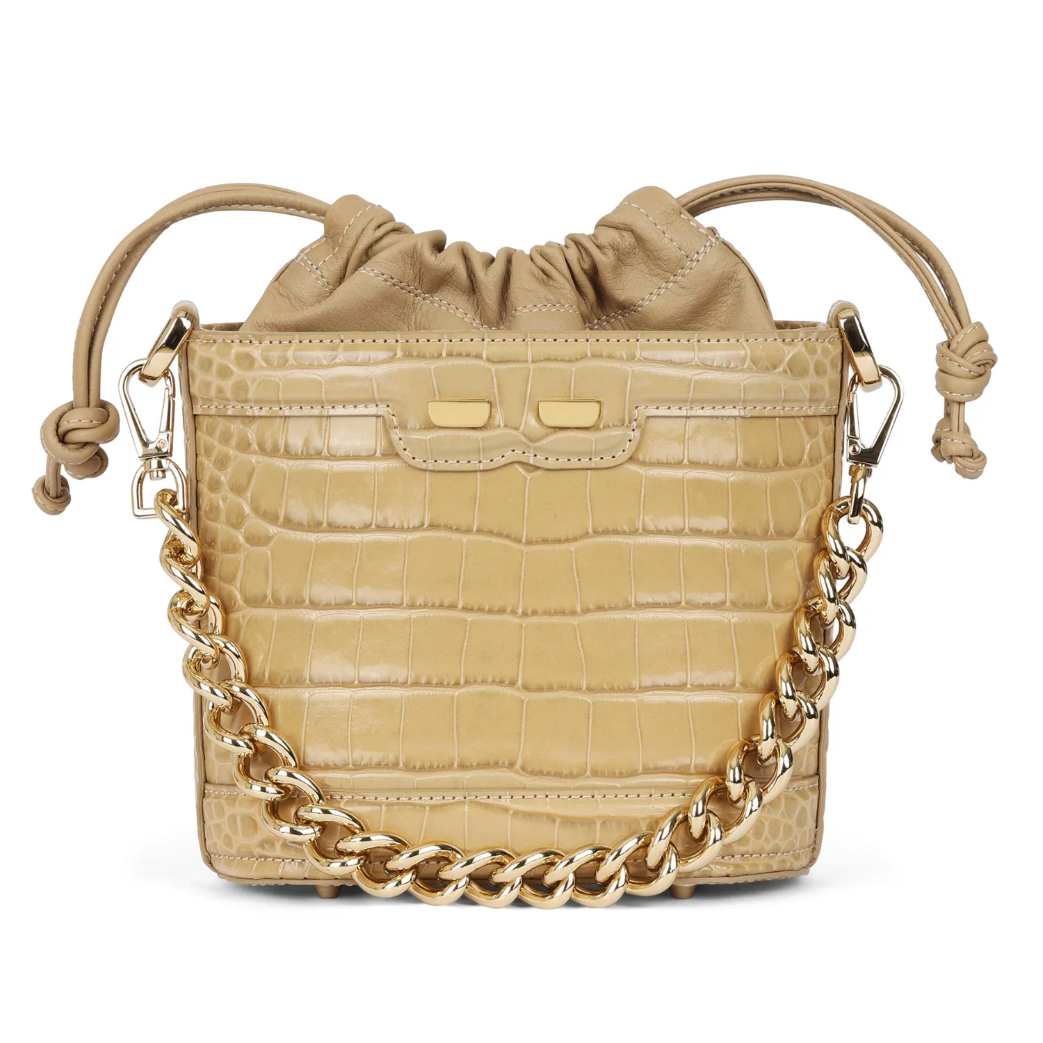 Byrd Bucket in Hazelnut Croc