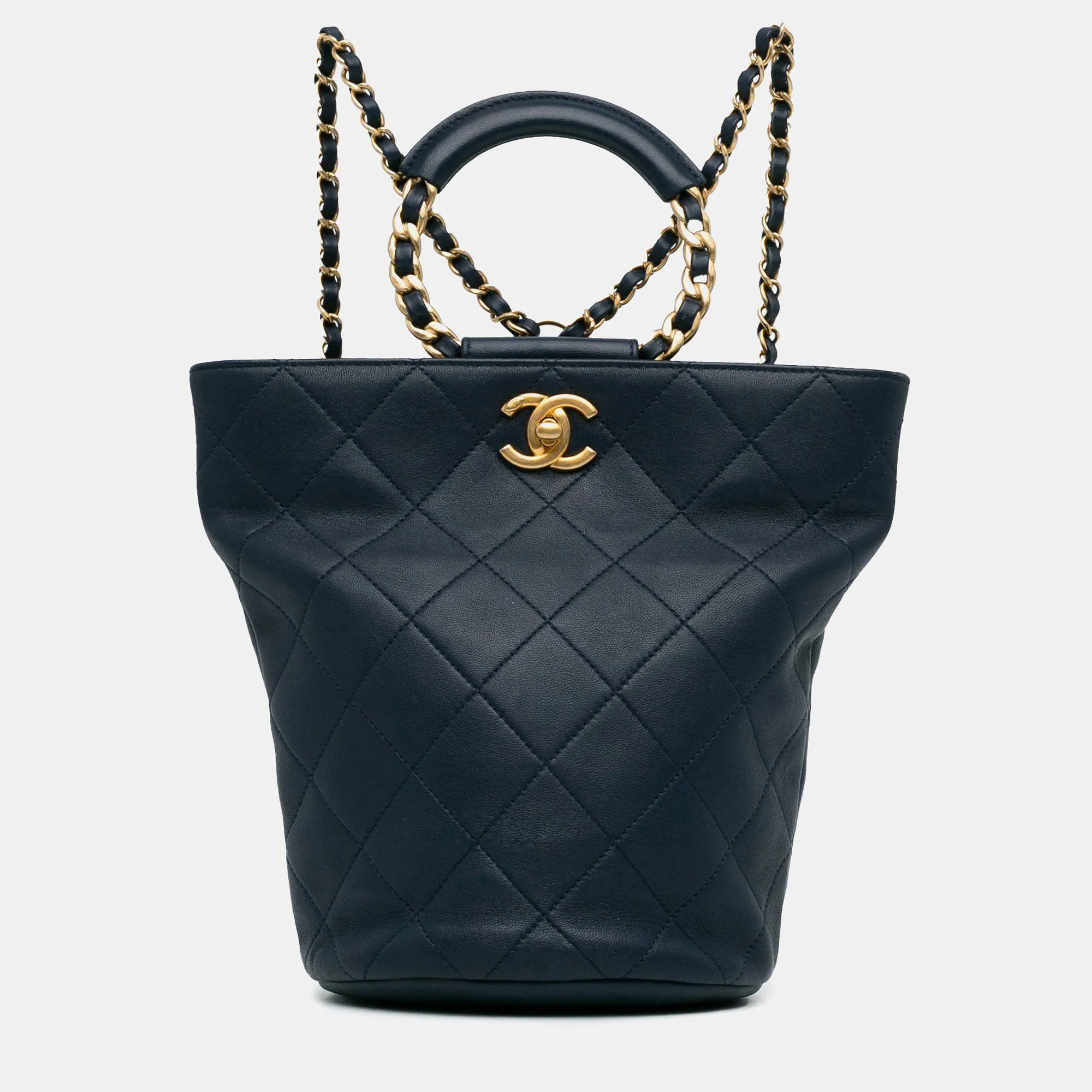 Calfskin In The Loop Chain Backpack