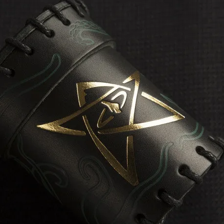 Call of Cthulhu RPG: Black & Green-golden Leather Dice Cup