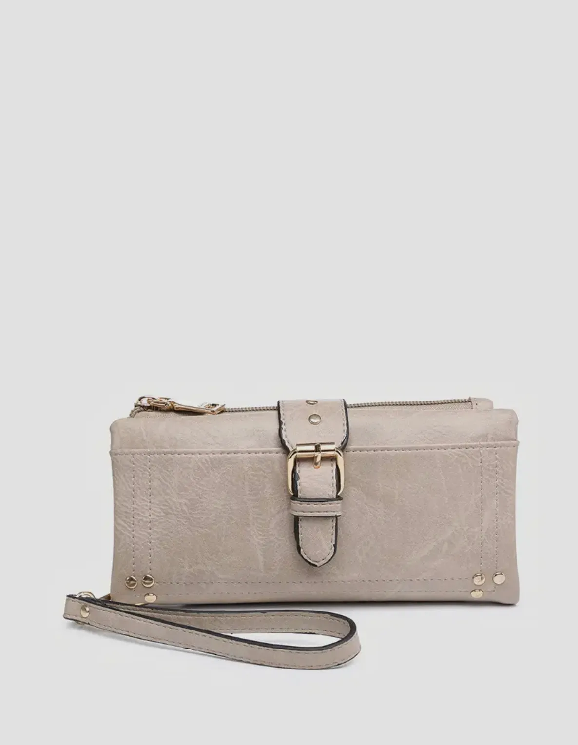 Candence Buckle Wallet-Khaki
