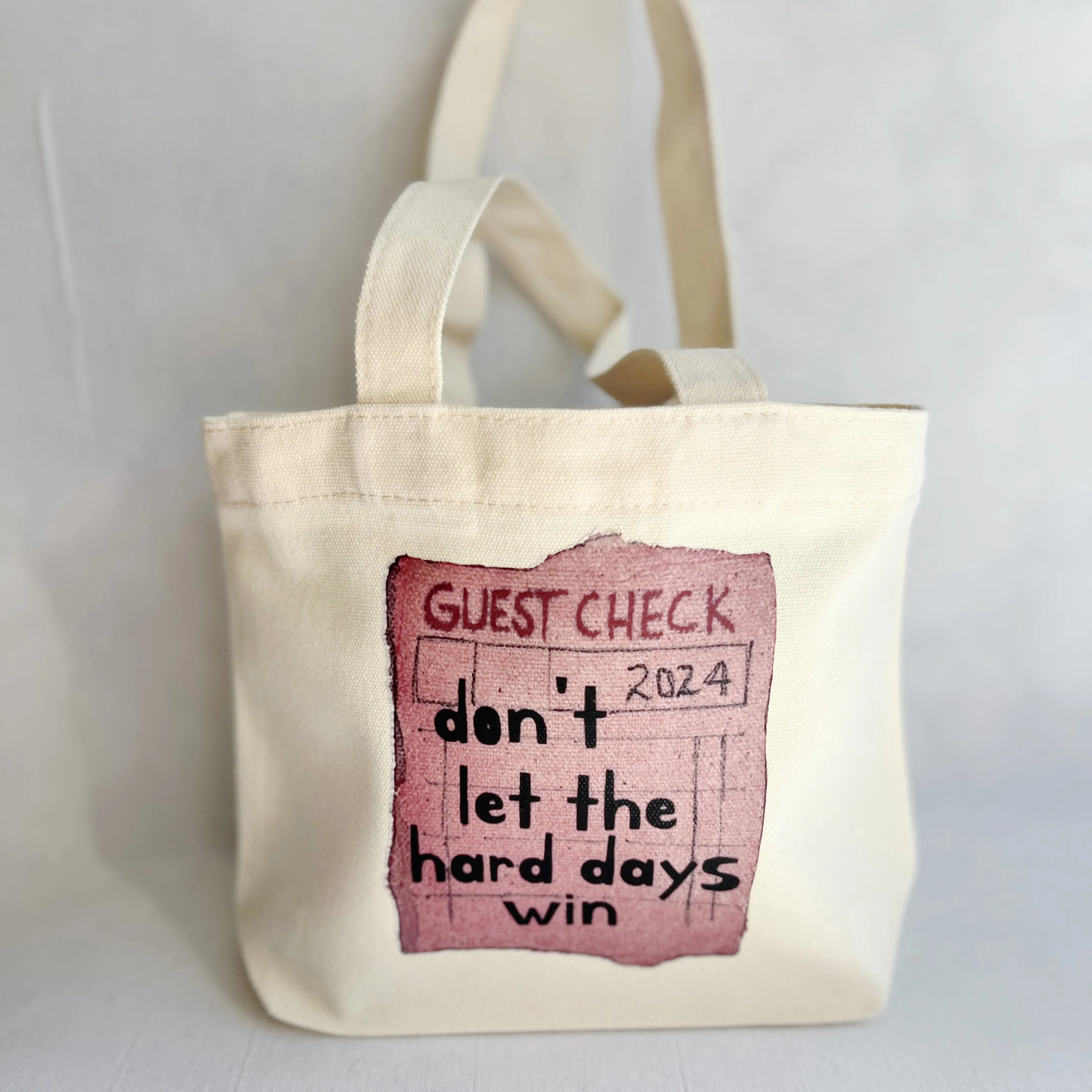 Canvas Mini Tote Bag - Don't Let the Hard Days Win