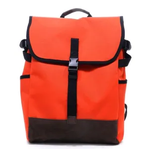 Canvas school L backpack Bag pockets I Pad laptop form orange sport Blanc Belt