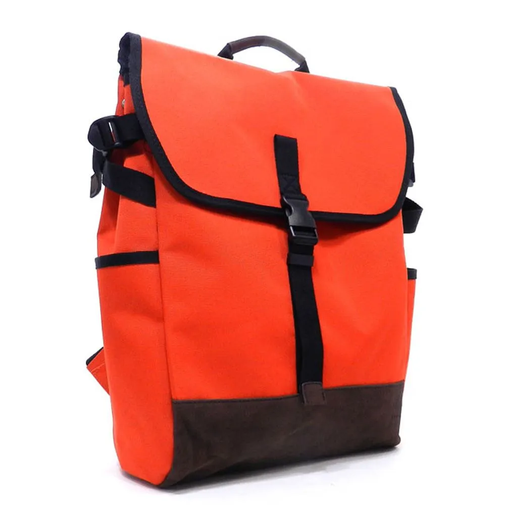 Canvas school L backpack Bag pockets I Pad laptop form orange sport Blanc Belt