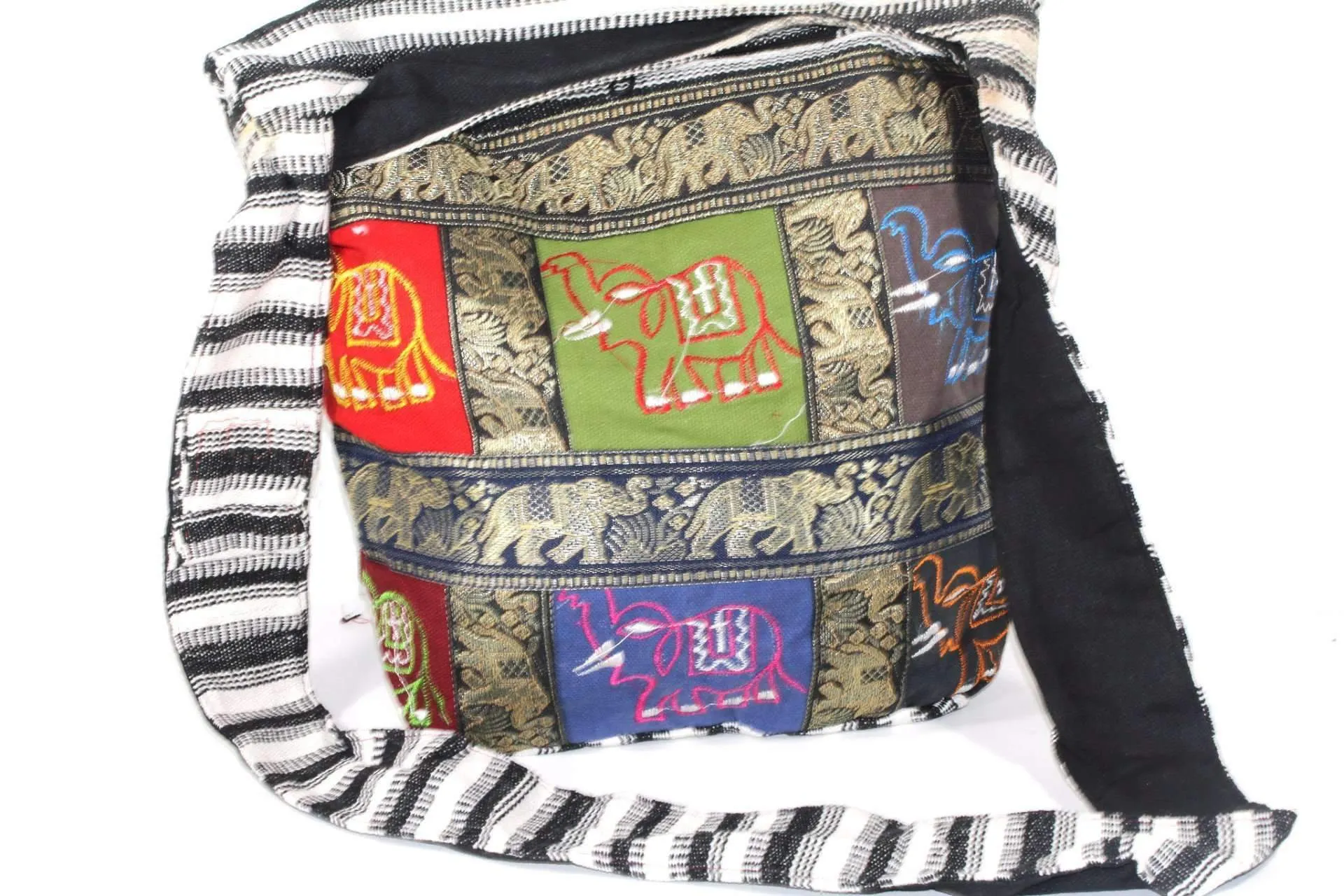 Carousel Of Elephants Jhola Sling Bag