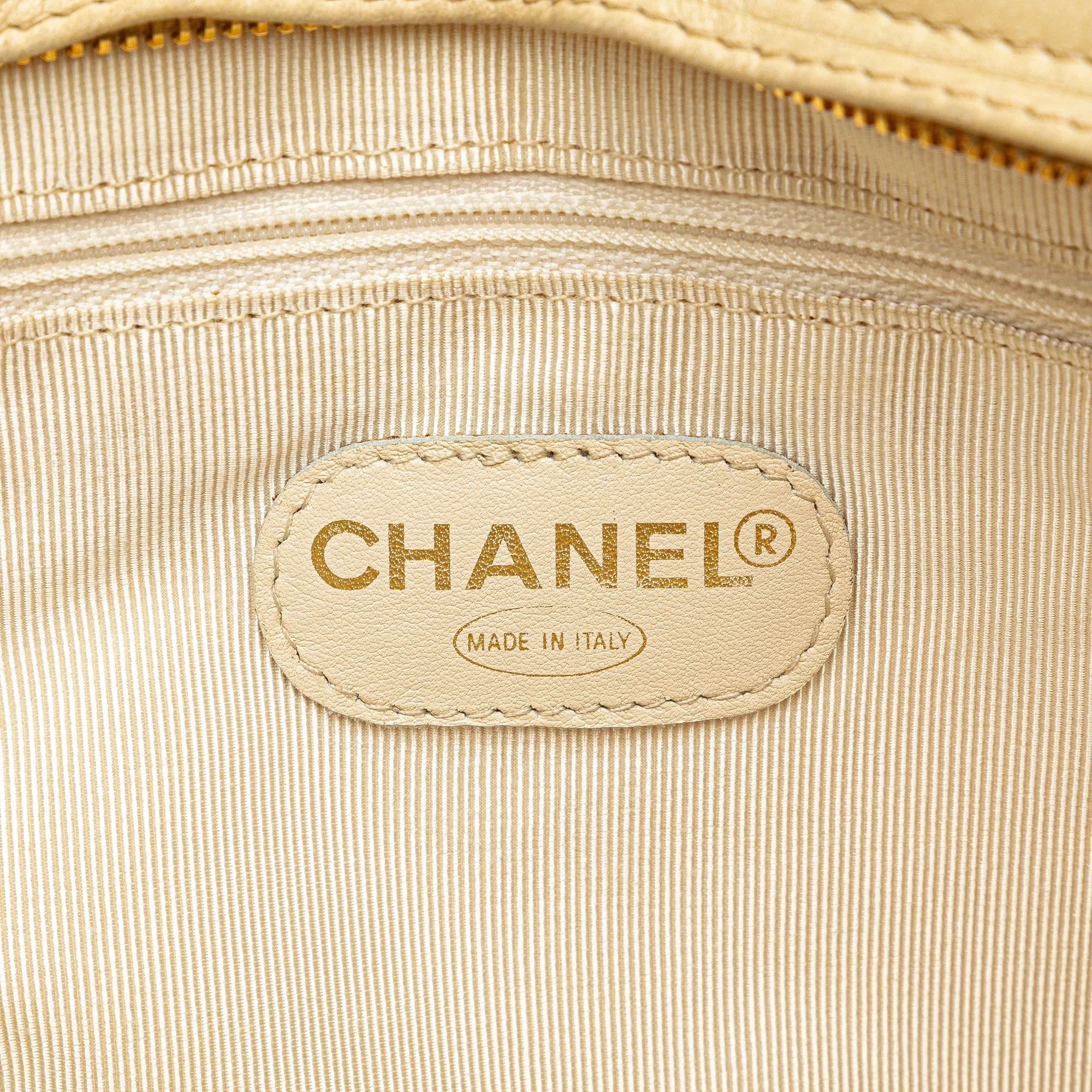 CC Lambskin Chain Tote