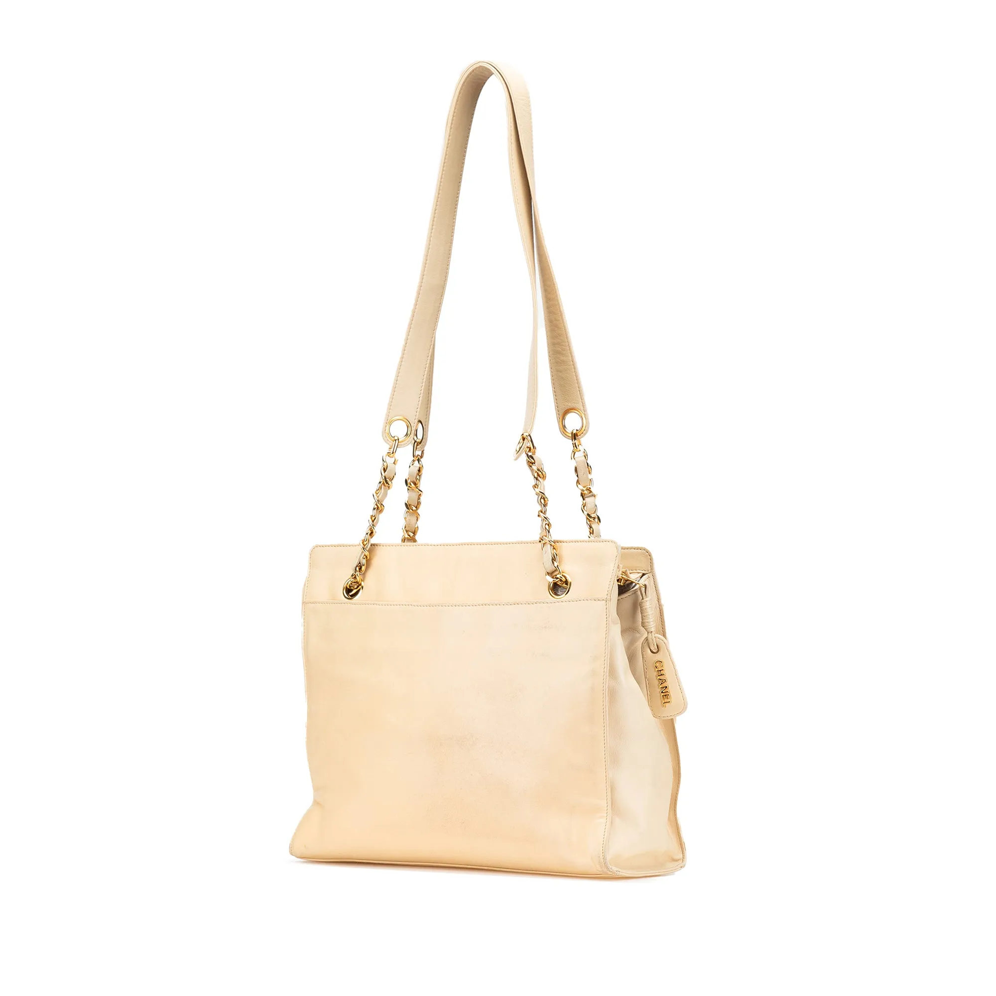 CC Lambskin Chain Tote