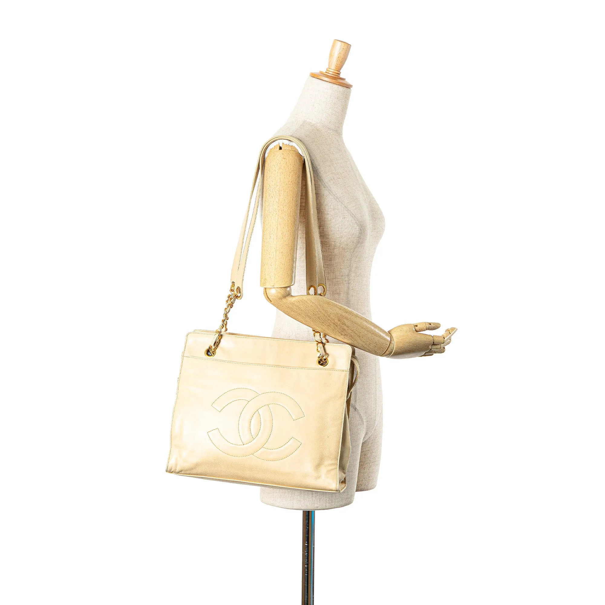 CC Lambskin Chain Tote