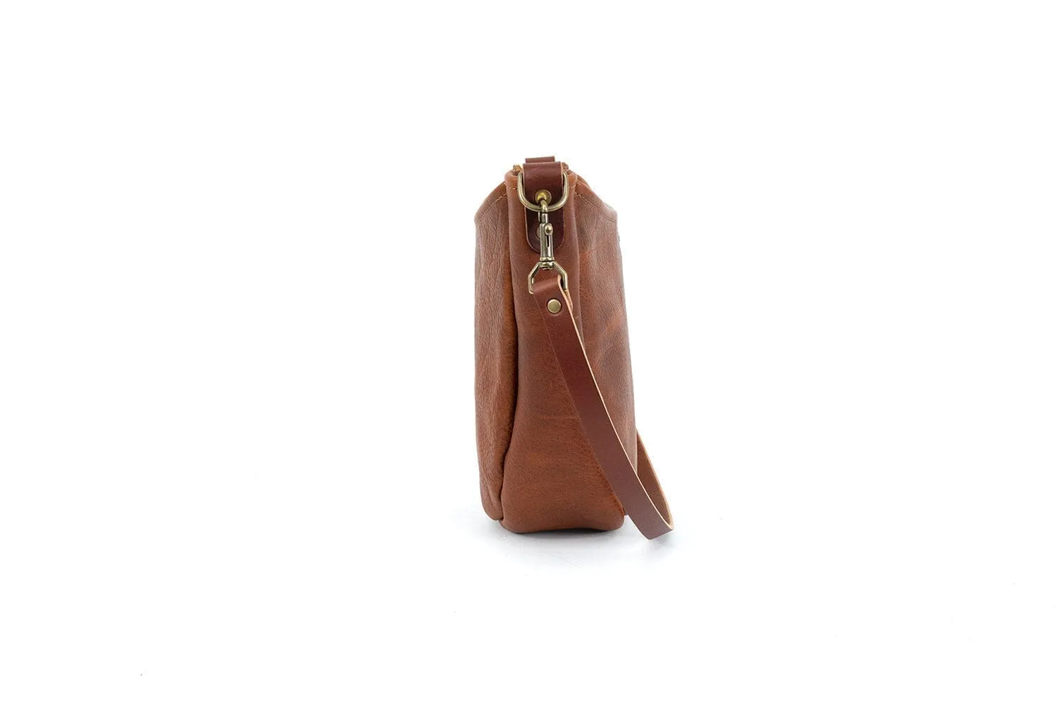 CELESTE LEATHER HOBO BAG - WHISKY BISON