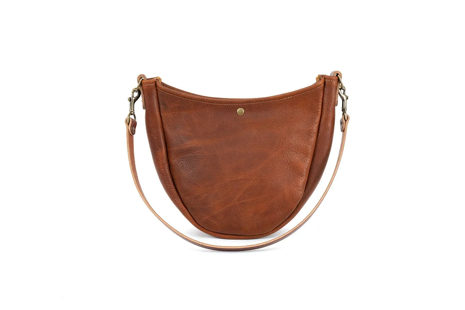 CELESTE LEATHER HOBO BAG - WHISKY BISON