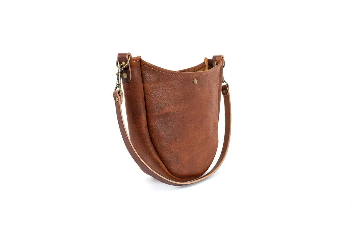 CELESTE LEATHER HOBO BAG - WHISKY BISON