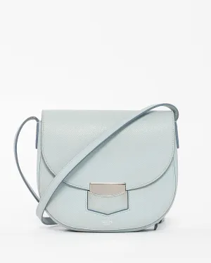 Celine Blue Leather Trotteur Crossbody Bag