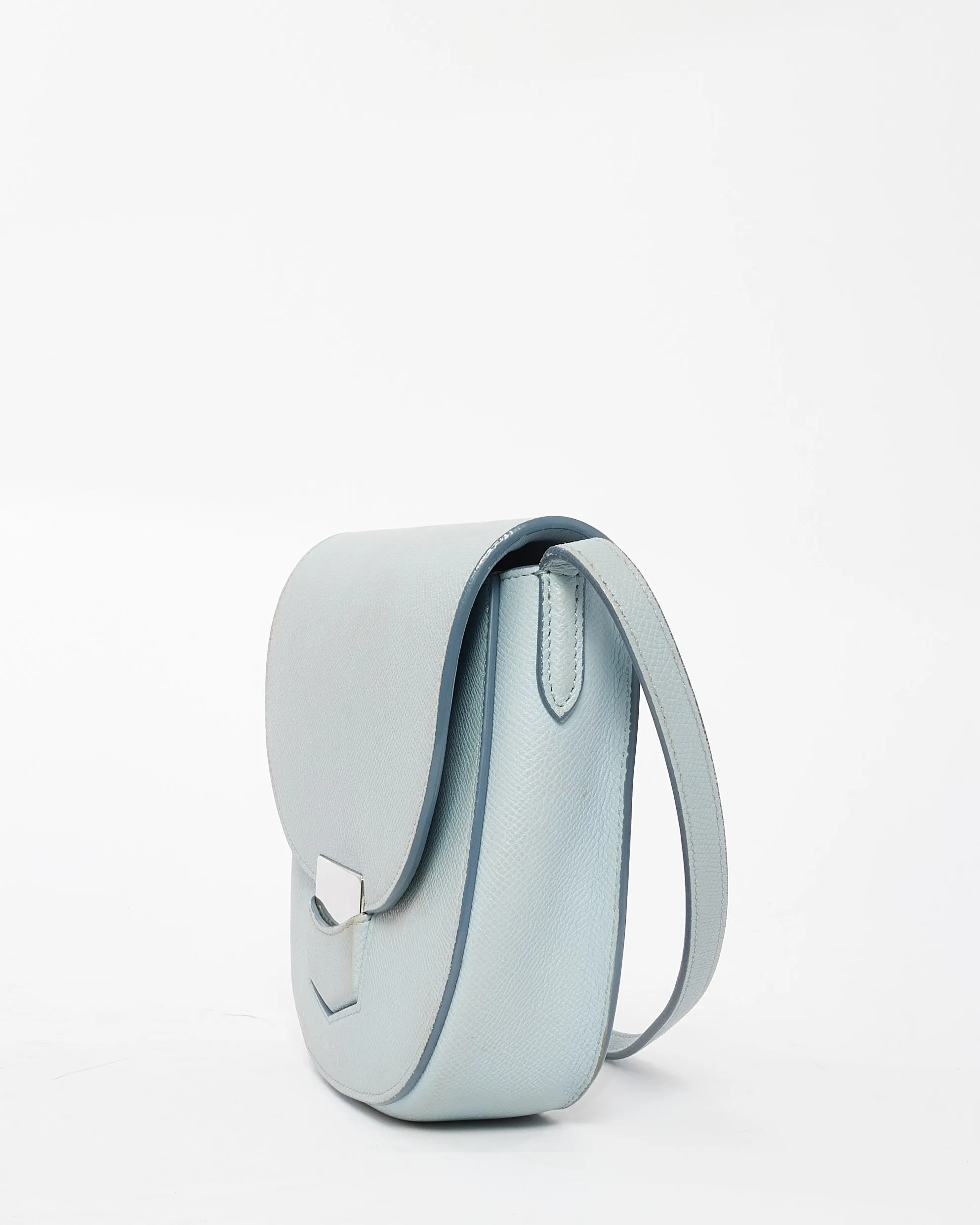 Celine Blue Leather Trotteur Crossbody Bag