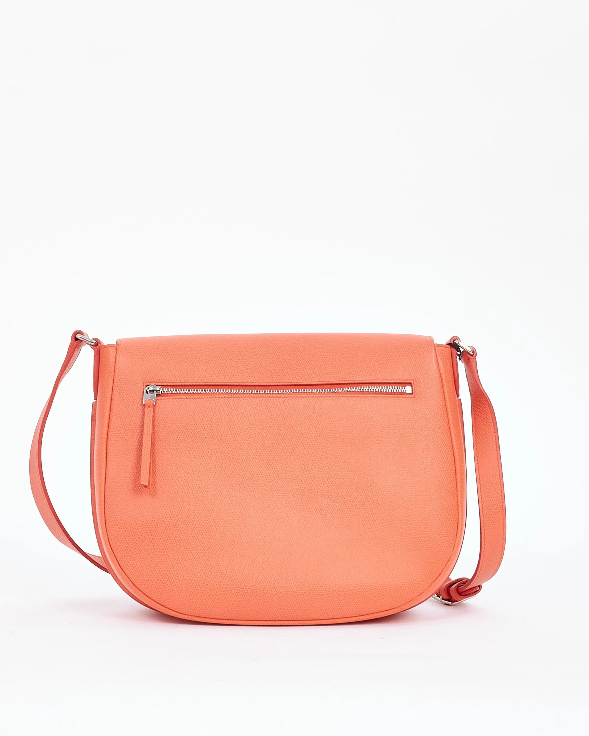 Celine Coral Grained Leather Messenger Trotteur Bag
