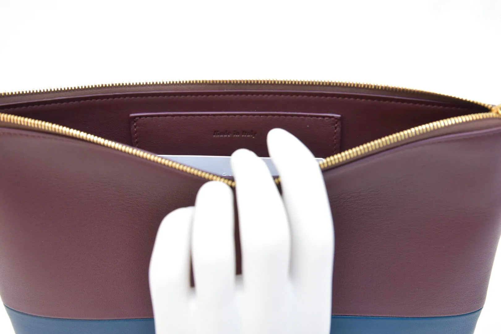 Celine Lambskin Bicolor Solo Clutch