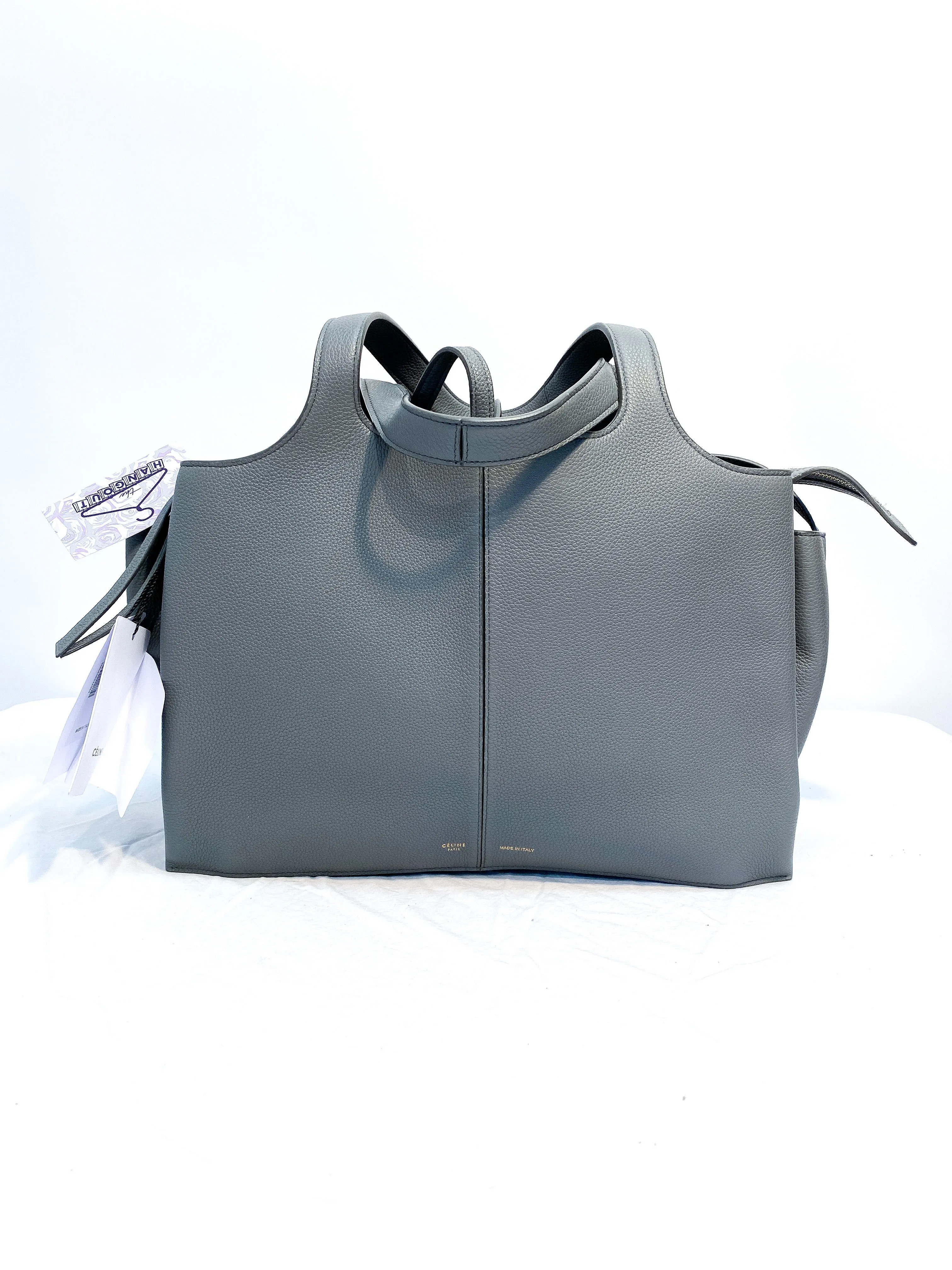 Celine Paris Grey Tri Fold Shoulder Bag