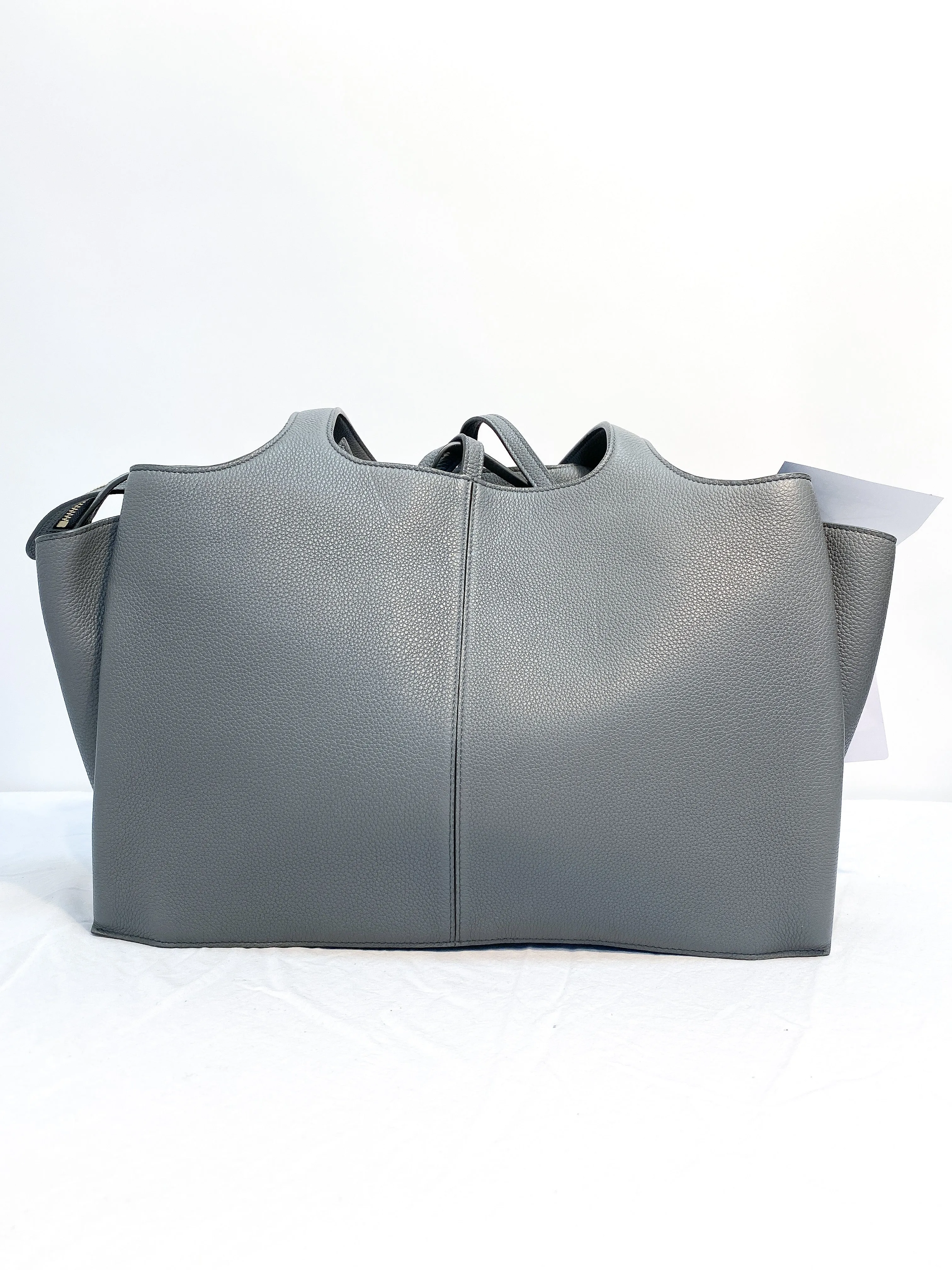 Celine Paris Grey Tri Fold Shoulder Bag