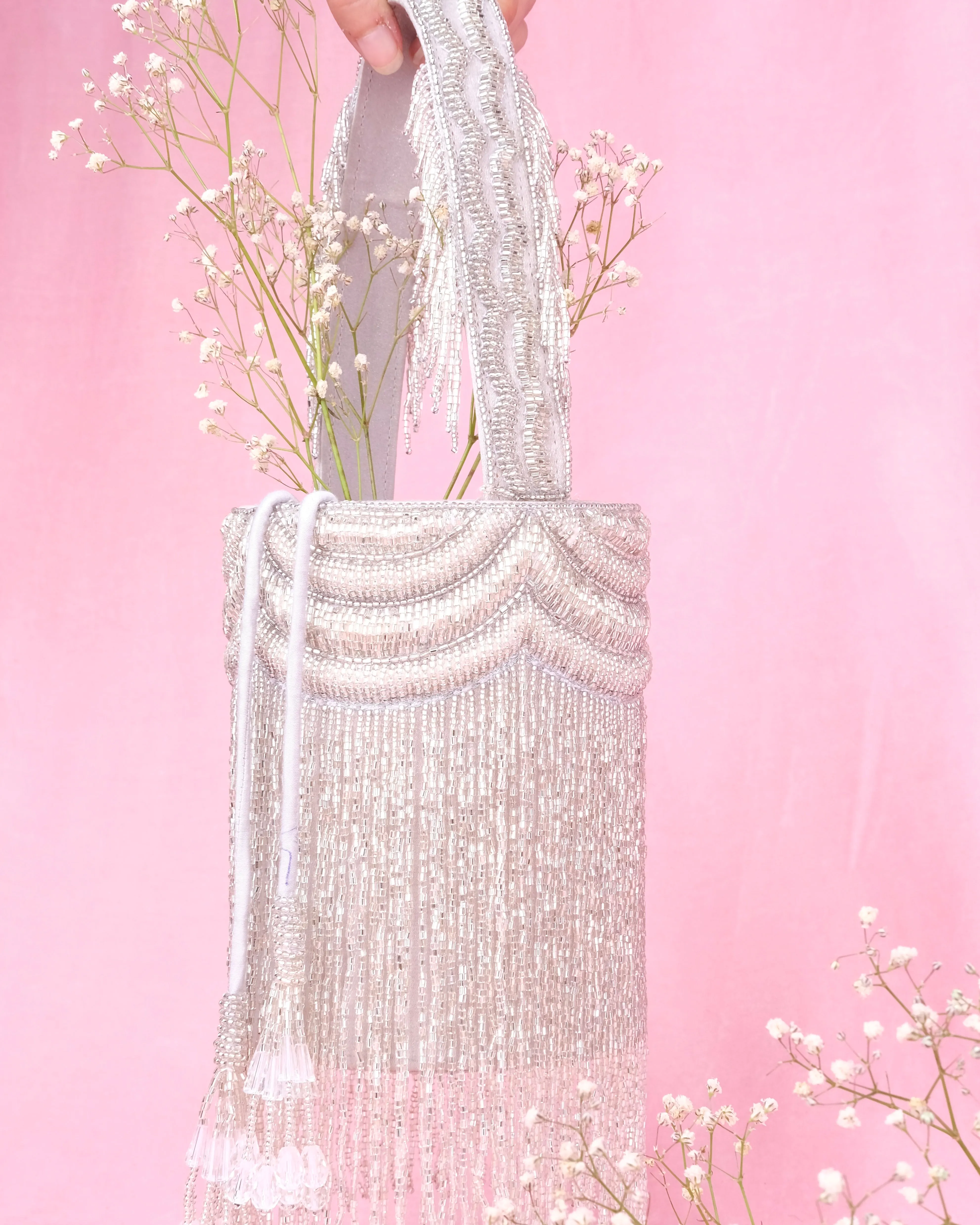 Chandelier Bucket Bag - Silver