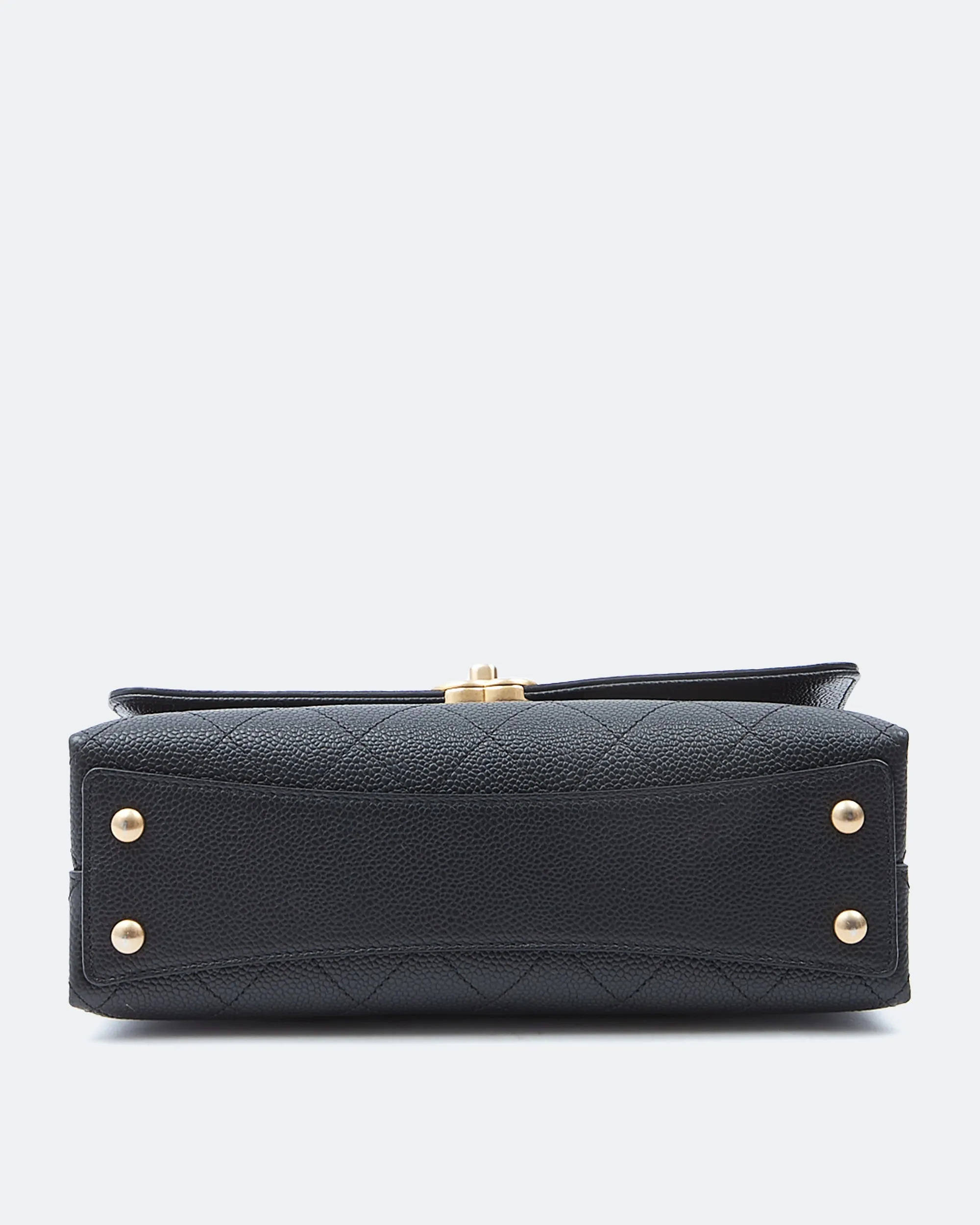 Chanel Black Caviar Chic Medium Top Handle Bag