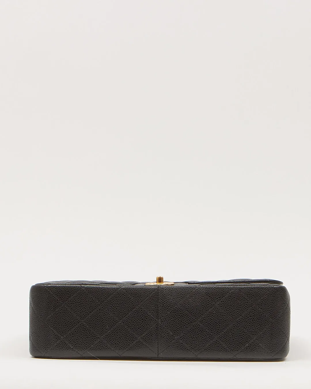 Chanel Black Caviar Quilted Jumbo Double Flap Bag GHW