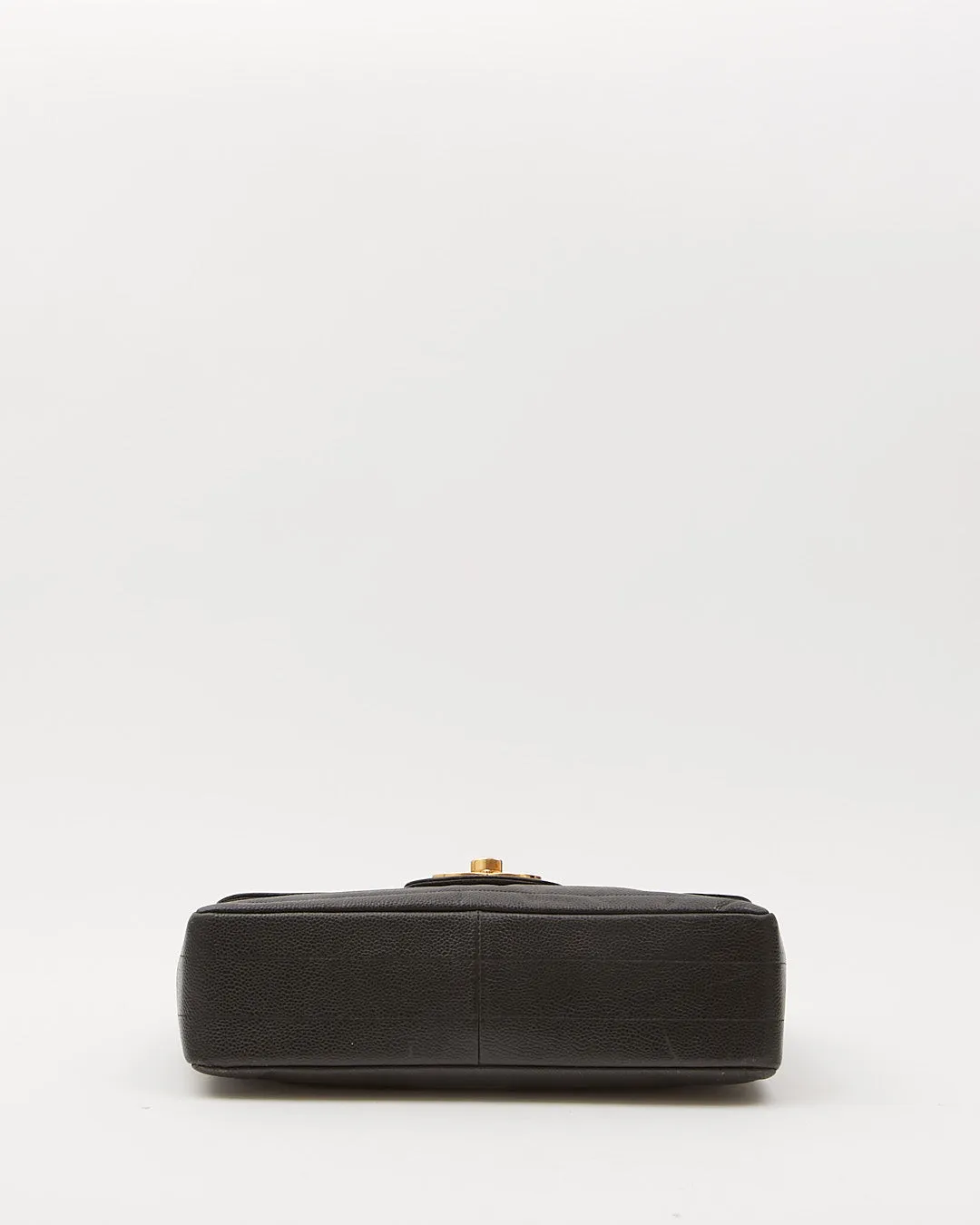 Chanel Black Vintage Caviar Vertical XL Jumbo Flap Bag