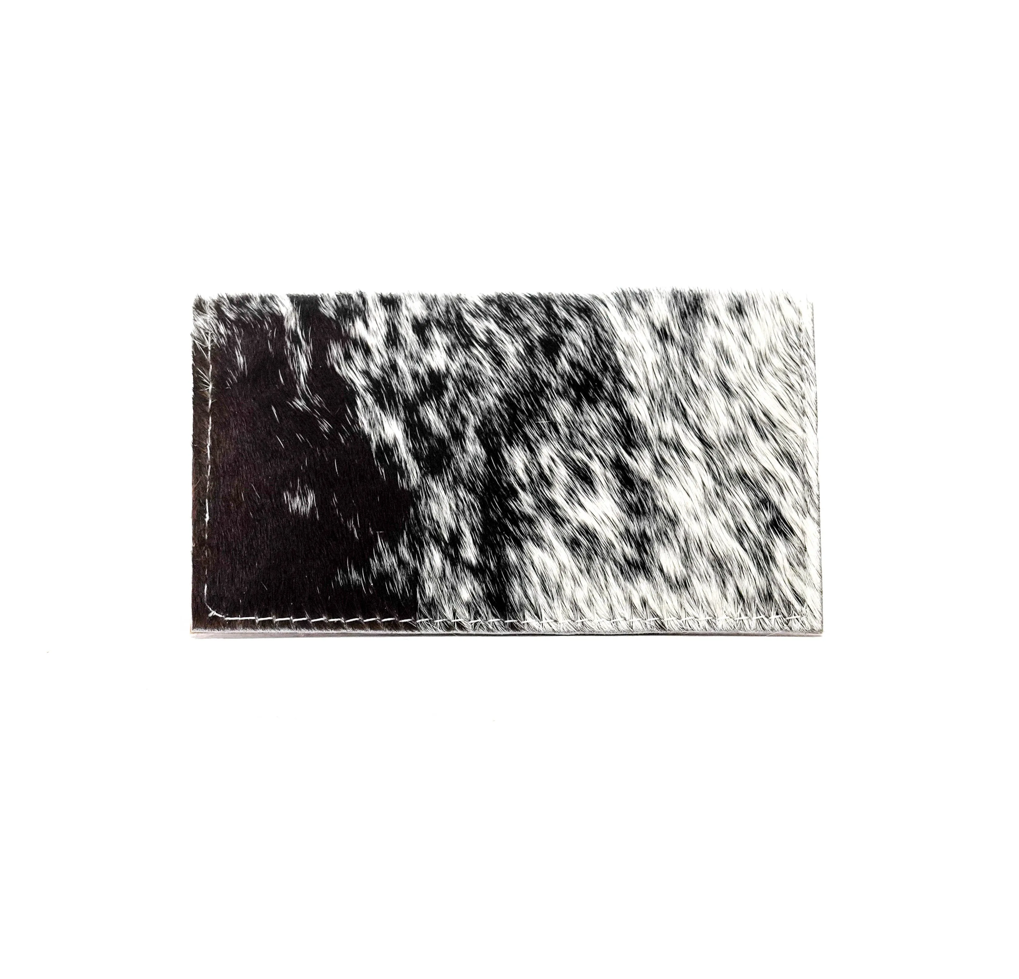 Checkbook Cover - Black & White w/ Pink Roses/Blue Croc