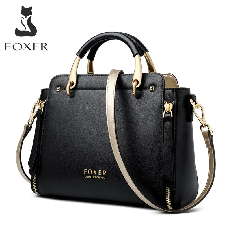 Chic Crossbody Purse with Split Leather Handle