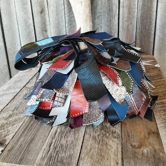 Chic Multi-Color Boho Shoulder Bag with Tassels | Trendy & Stylish