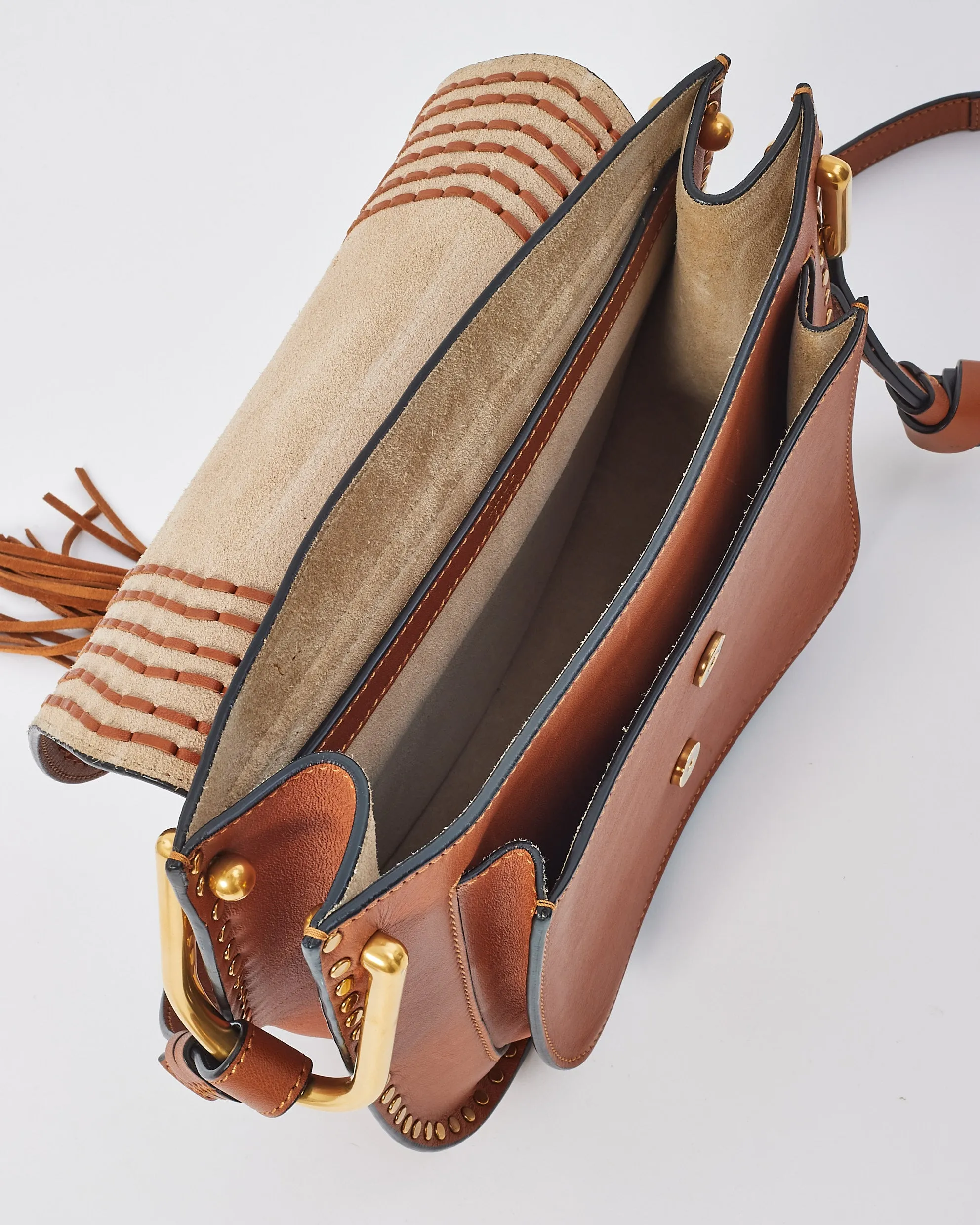 Chloé Brown Leather Hudson Crossbody Bag