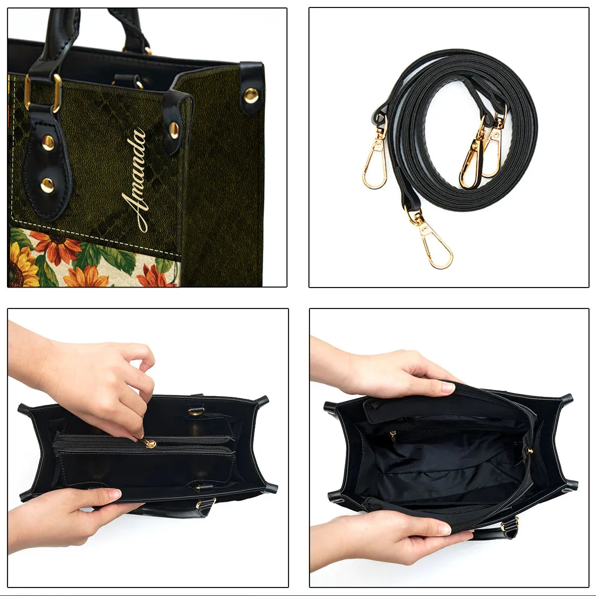 Christianart Designer Handbags, Be Strong And Let Your Heart Take Courage, Personalized Gifts, Gifts for Women.