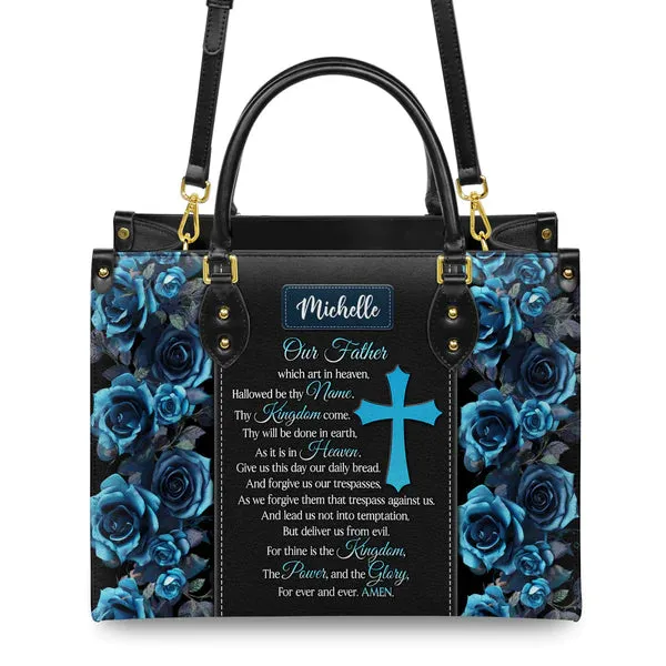 Christianart Designer Handbags, Our Father, Personalized Gifts, Gifts for Women.