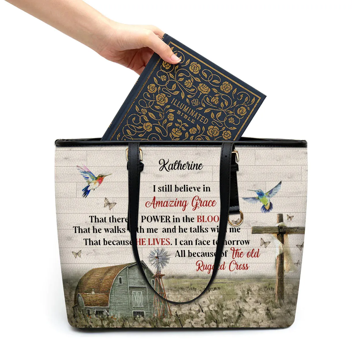 Christianart Handbag, I Still Believe In Amazing Grace, Personalized Gifts, Gifts for Women.