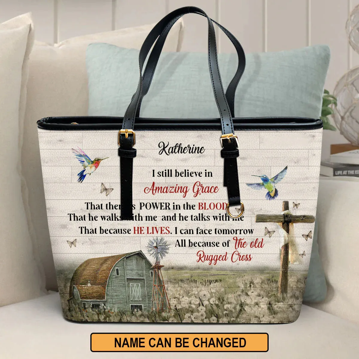 Christianart Handbag, I Still Believe In Amazing Grace, Personalized Gifts, Gifts for Women.