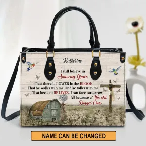 Christianart Handbag, I Still Believe In Amazing Grace, Personalized Gifts, Gifts for Women.