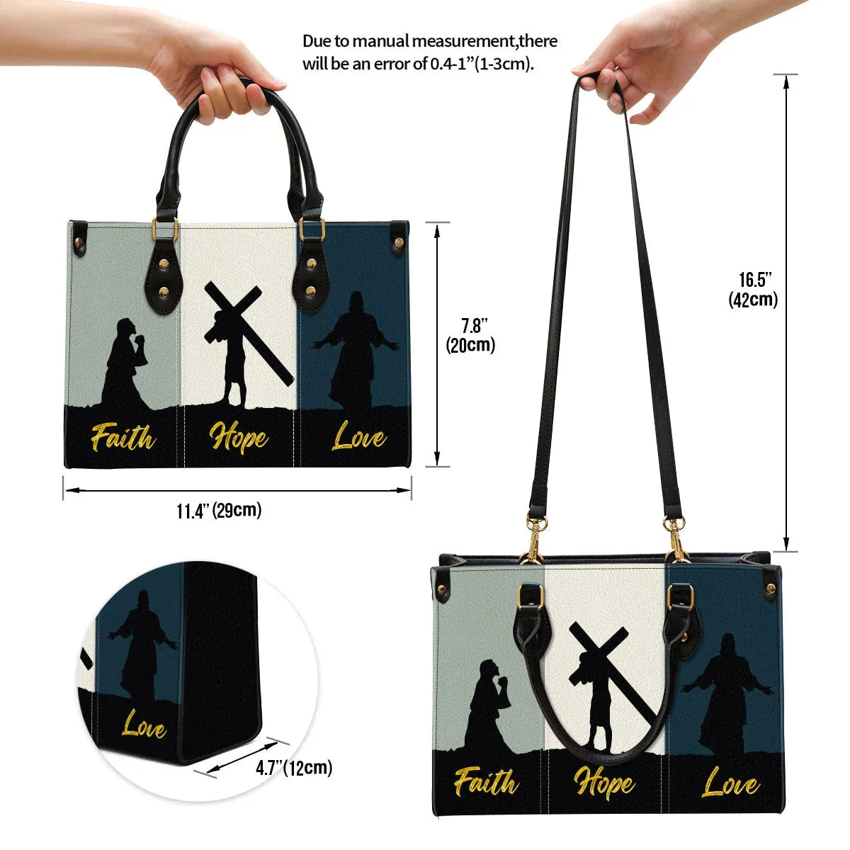 Christianartbag Handbag, Faith Hope Love, Personalized Gifts, Gifts for Women, Christmas Gift.
