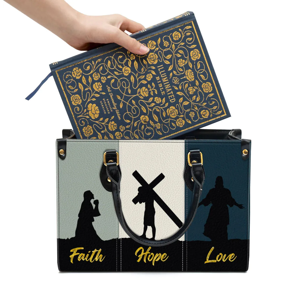 Christianartbag Handbag, Faith Hope Love, Personalized Gifts, Gifts for Women, Christmas Gift.