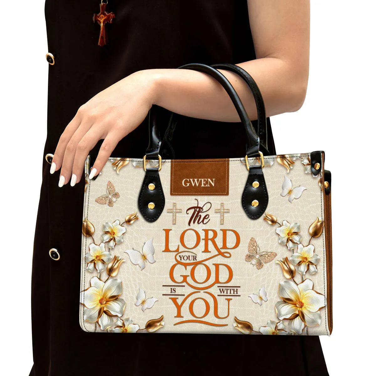 Christianartbag Handbag, The Lord Your God Is With You Awesome, Personalized Gifts, Gifts for Women, Christmas Gift.