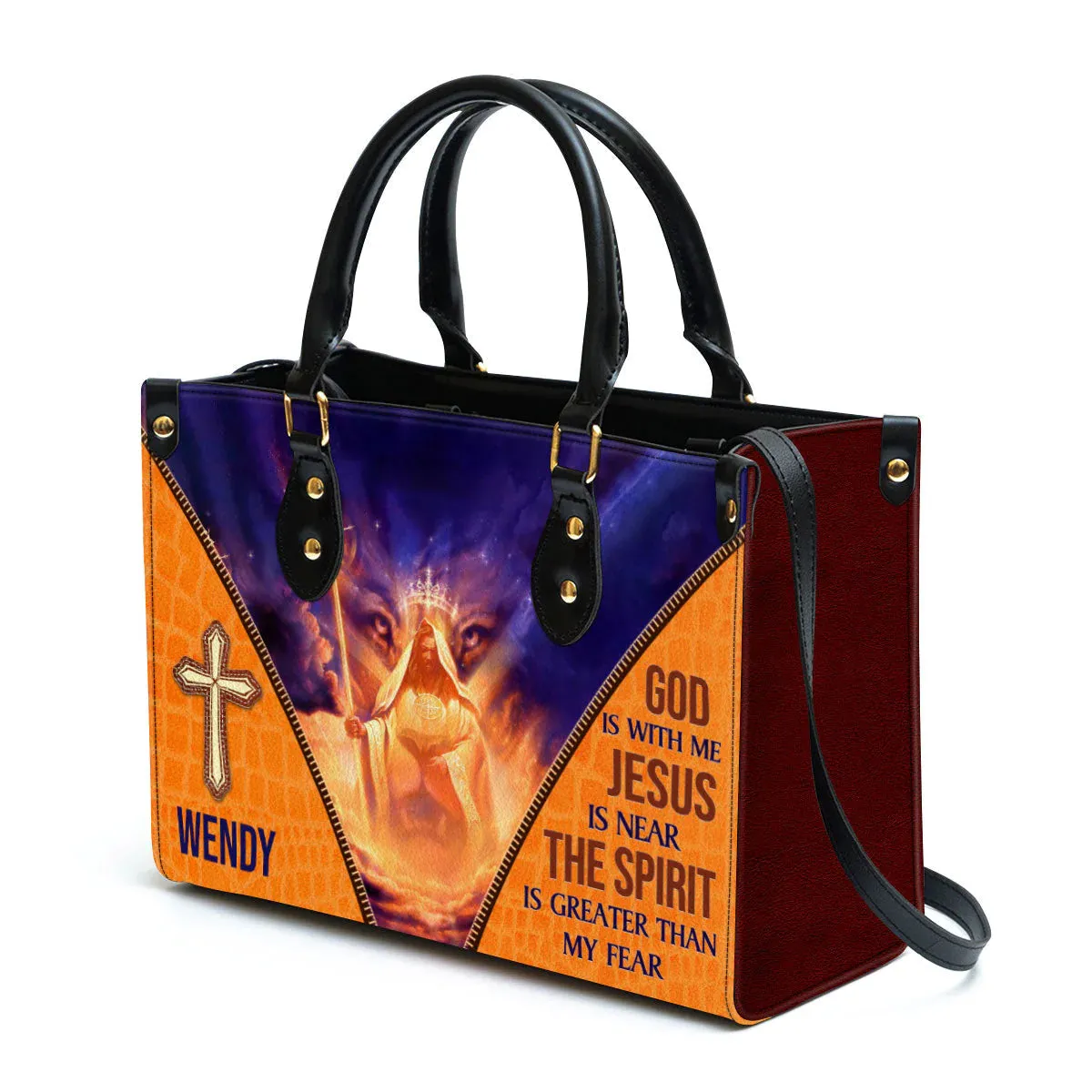 Christianartbag Handbag, The Spirit Is Greater Than My Fear, Personalized Gifts, Gifts for Women, Christmas Gift.