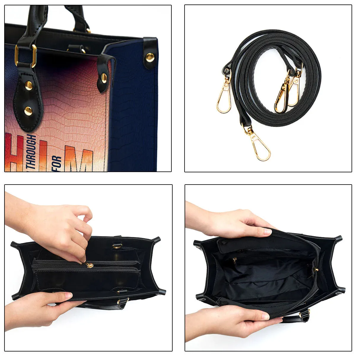 Christianartbag Handbag, To Him Be The Glory Forever, Personalized Gifts, Gifts for Women, Christmas Gift.