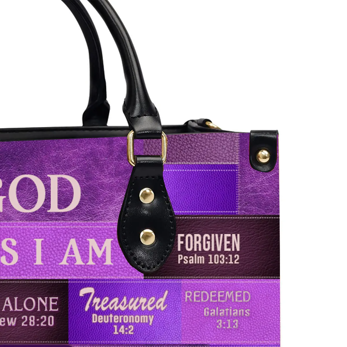 Christianartbag Handbags, God Says You Are Leather Handbag Purple, Personalized Bags, Gifts for Women, Christmas Gift, CABLTB02220923.