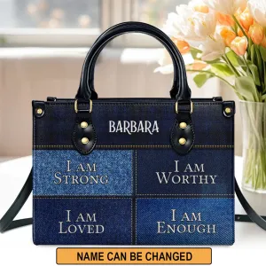 Christianartbag Handbags, I Am Strong, I Am Worthy, Personalized Bags, Gifts for Women, Christmas Gift, CABLTB02290723.
