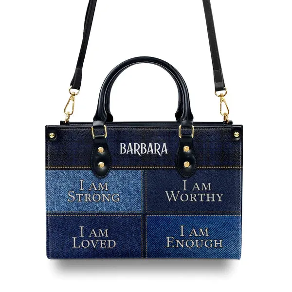 Christianartbag Handbags, I Am Strong, I Am Worthy, Personalized Bags, Gifts for Women, Christmas Gift, CABLTB02290723.