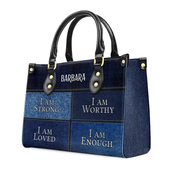 Christianartbag Handbags, I Am Strong, I Am Worthy, Personalized Bags, Gifts for Women, Christmas Gift, CABLTB02290723.