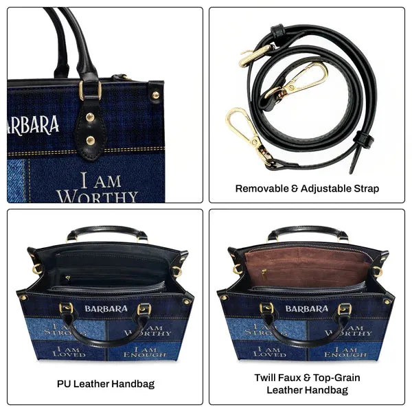 Christianartbag Handbags, I Am Strong, I Am Worthy, Personalized Bags, Gifts for Women, Christmas Gift, CABLTB02290723.