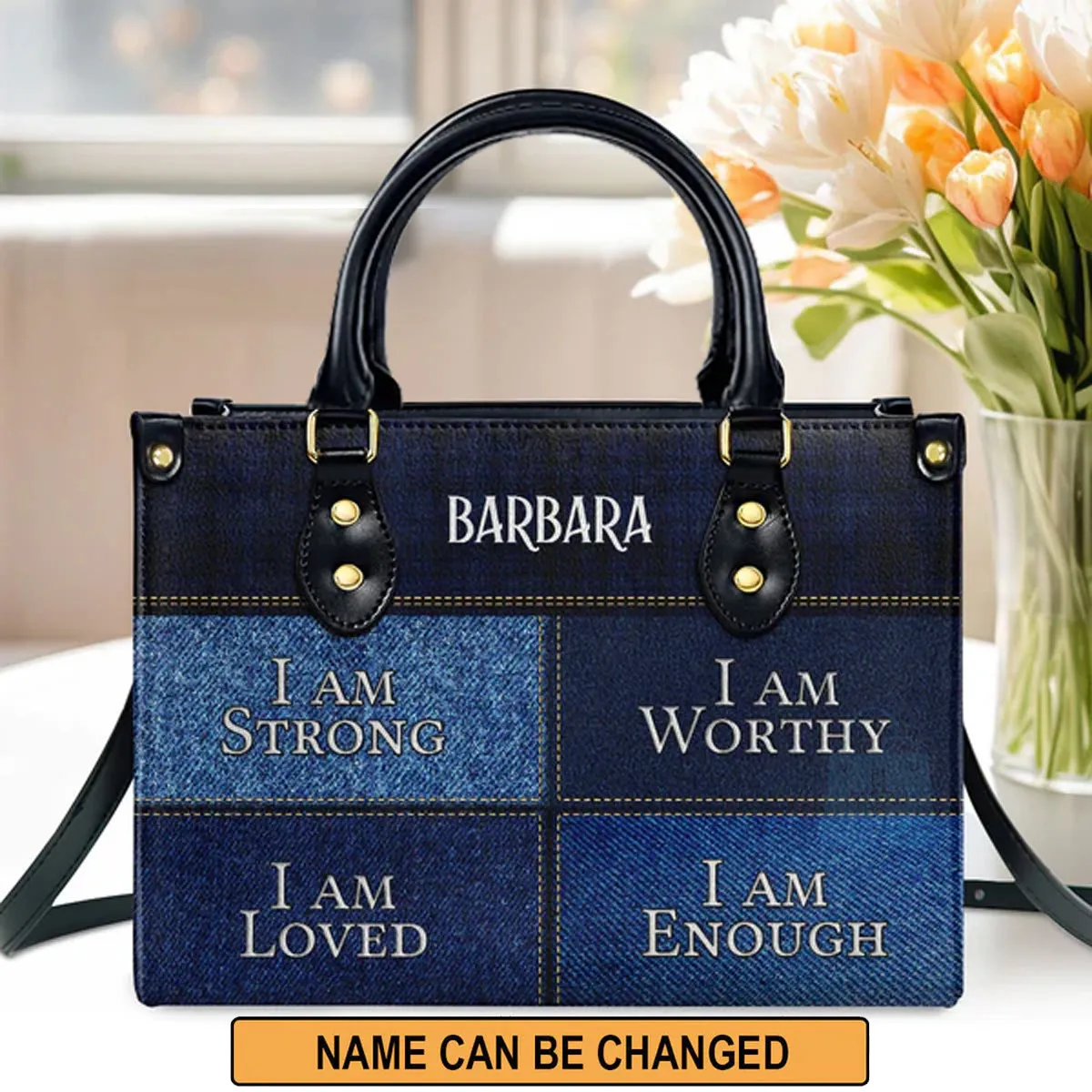 Christianartbag Handbags, I Am Strong, I Am Worthy, Personalized Bags, Gifts for Women, Christmas Gift, CABLTB02290723.