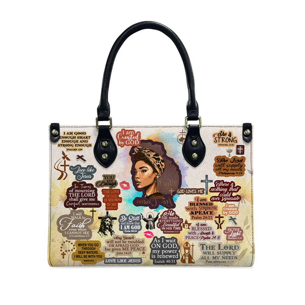 Christianartbag Handbags, Personalized Designs with Women of Color, Bible Verses, and Zodiac Signs – Add Your Name for a Unique Touch, Handbag Design, Black Women Leather Handbag, Gifts for Women, CABLTB01191223.