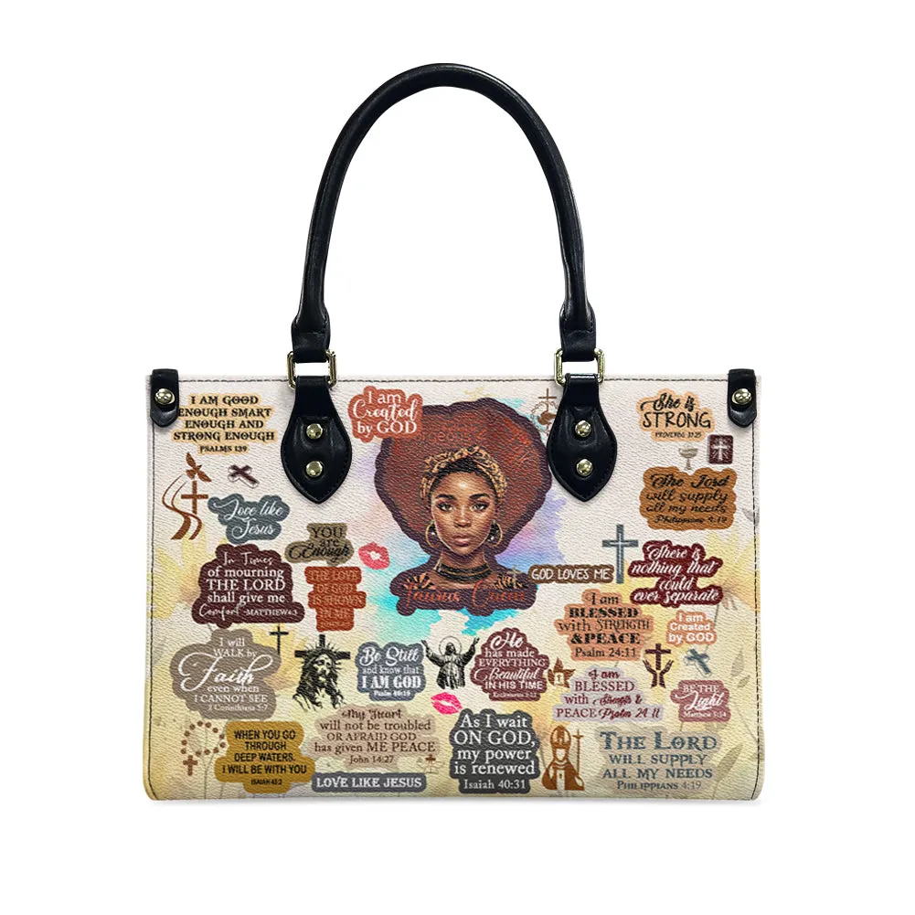 Christianartbag Handbags, Personalized Designs with Women of Color, Bible Verses, and Zodiac Signs – Add Your Name for a Unique Touch, Handbag Design, Black Women Leather Handbag, Gifts for Women, CABLTB01191223.