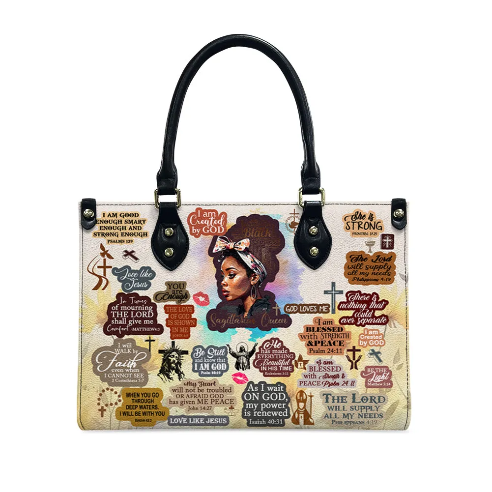 Christianartbag Handbags, Personalized Designs with Women of Color, Bible Verses, and Zodiac Signs – Add Your Name for a Unique Touch, Handbag Design, Black Women Leather Handbag, Gifts for Women, CABLTB01191223.