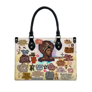 Christianartbag Handbags, Personalized Designs with Women of Color, Bible Verses, and Zodiac Signs – Add Your Name for a Unique Touch, Handbag Design, Black Women Leather Handbag, Gifts for Women, CABLTB01191223.