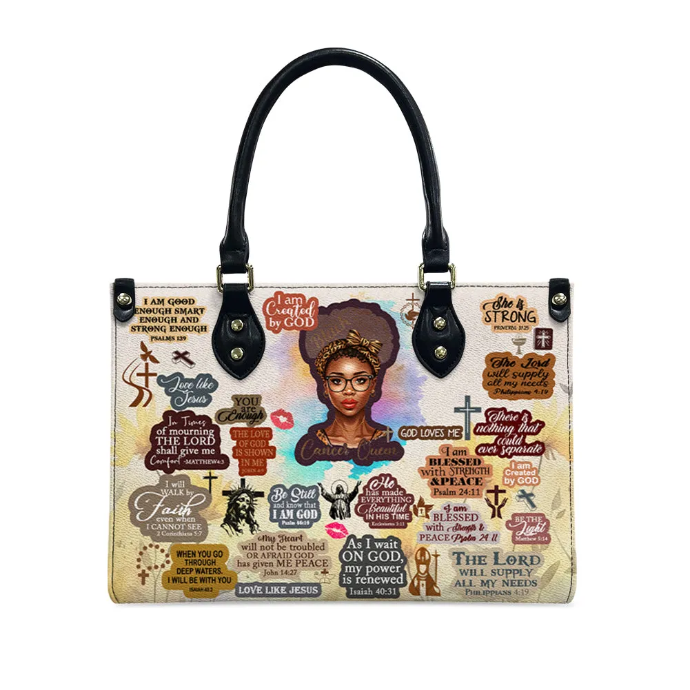 Christianartbag Handbags, Personalized Designs with Women of Color, Bible Verses, and Zodiac Signs – Add Your Name for a Unique Touch, Handbag Design, Black Women Leather Handbag, Gifts for Women, CABLTB01191223.