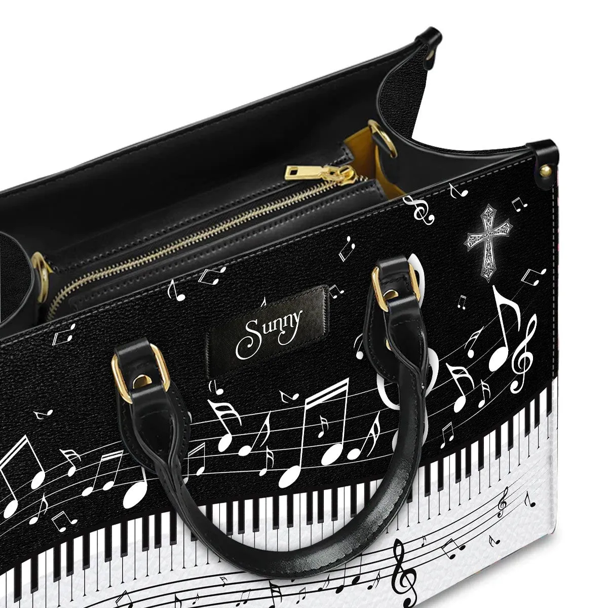 Christianartbag Handbags, With God on her side, she stands strong Romans 8 31, Handbag Design, Monogram Leather Handbag, Gifts for Women, CABLTB0122225